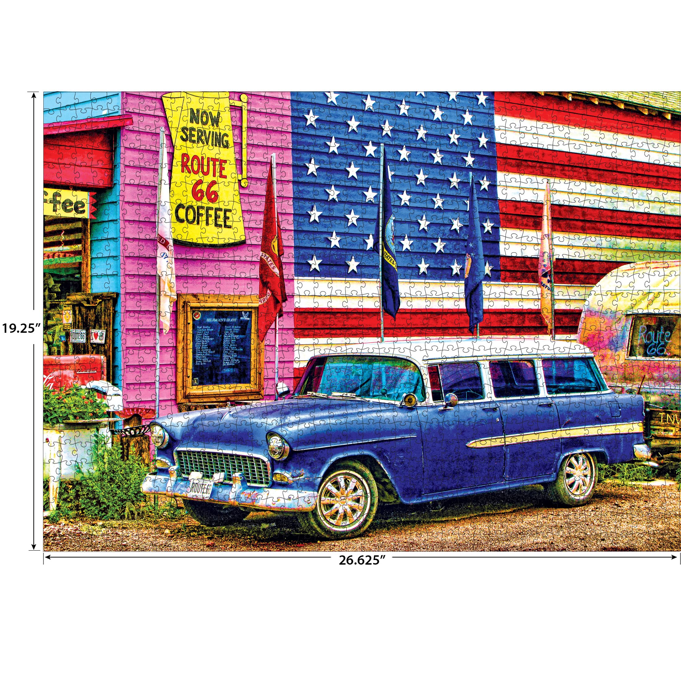 Amazon.com: RoseArt - Kodak Premium - Route 66-1000 Piece Jigsaw